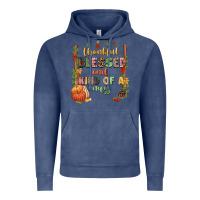 Vintage Denim Thankful blessed and kind of a mess Vintage Hoodie - NancyCooperArtShop