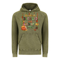 Vintage Olive Thankful blessed and kind of a mess Vintage Hoodie - NancyCooperArtShop