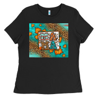 Black Fall Autumn Leopard Serape Mama Ladies Tee - LillyAllenDesigns