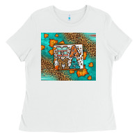White Fall Autumn Leopard Serape Mama Ladies Tee - LillyAllenDesigns