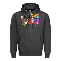 Charcoal Heather iBest Teacher Ever Zipper Hoodie - CowhideDigitalArt