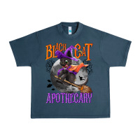 Midnight Navy Black cat apothecary Urban Heavy Tee - NancyCooperArtShop