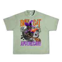 Oil Green Black cat apothecary Urban Heavy Tee - NancyCooperArtShop