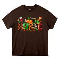 Chocolate Brown fall nurse Heavy Core Tee - MaliasSmallBusiness