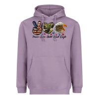 Lavender peace love bald head eagle Heavyweight Hoodie - LillyAllenDesigns