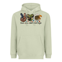 Matcha peace love bald head eagle Heavyweight Hoodie - LillyAllenDesigns