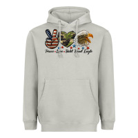 Moon Dust peace love bald head eagle Heavyweight Hoodie - LillyAllenDesigns