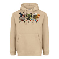 Mushroom peace love bald head eagle Heavyweight Hoodie - LillyAllenDesigns