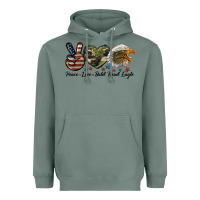 Sage peace love bald head eagle Heavyweight Hoodie - LillyAllenDesigns