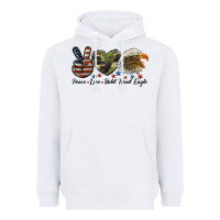 White peace love bald head eagle Heavyweight Hoodie - LillyAllenDesigns