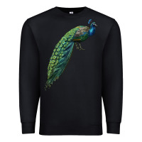 Black Peacock Premium Sweatshirt - LillyAllenDesigns