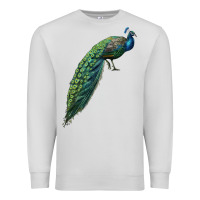 Dove Grey Peacock Premium Sweatshirt - LillyAllenDesigns