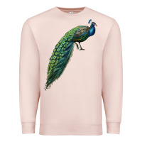 Pale Pink Peacock Premium Sweatshirt - LillyAllenDesigns
