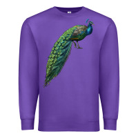 Purple Peacock Premium Sweatshirt - LillyAllenDesigns