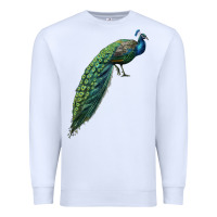 White Peacock Premium Sweatshirt - LillyAllenDesigns
