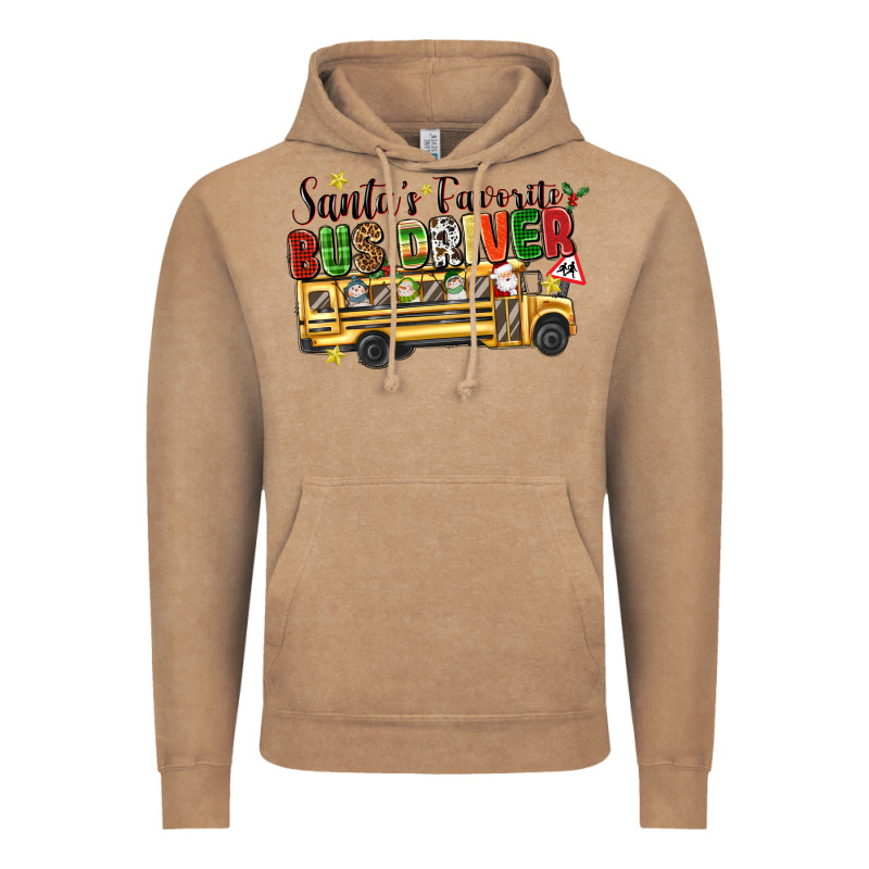 Santas Favorite Bus Driver Vintage Hoodie by texasbilliewilder | Teevron