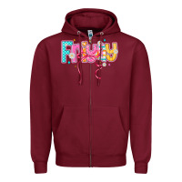 Burgundy friyay Zipper Hoodie - CowhideDigitalArt