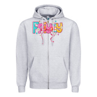 Heather Grey friyay Zipper Hoodie - CowhideDigitalArt