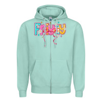 Seafoam friyay Zipper Hoodie - CowhideDigitalArt