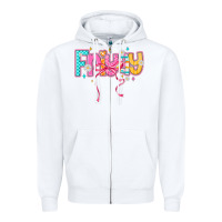 White friyay Zipper Hoodie - CowhideDigitalArt