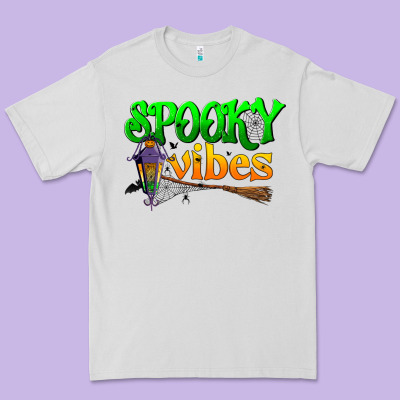 Spooky Vibes Premium Tee Designed By Bundleandbundleshop