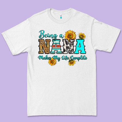 Being Nana Makes My Life Complete Premium Tee Designed By Ranaportraitstore
