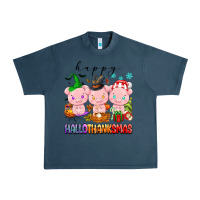 Happy Hallothanksmas Pigs Urban Heavy Tee | Teevron
