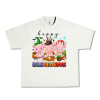 Pistachio happy hallothanksmas pigs Urban Heavy Tee - texasbilliewilder