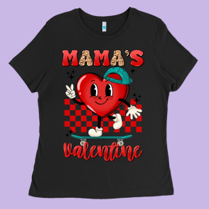 Skater Heart Valentines Day Art Ladies Tee Designed By Lillyallendesigns
