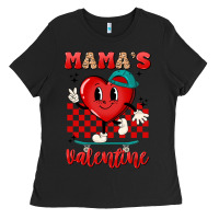 Black skater heart valentines day art Ladies Tee - LillyAllenDesigns