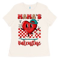 Bone skater heart valentines day art Ladies Tee - LillyAllenDesigns