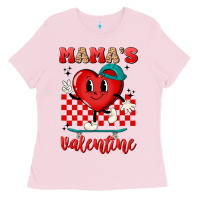 Bubblegum Pink skater heart valentines day art Ladies Tee - LillyAllenDesigns