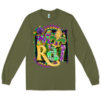 Army Green mardi gras Long Sleeve Tee - CowGirlArtShop