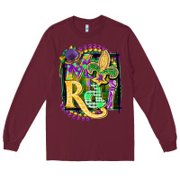 Burgundy mardi gras Long Sleeve Tee - CowGirlArtShop