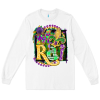 White mardi gras Long Sleeve Tee - CowGirlArtShop