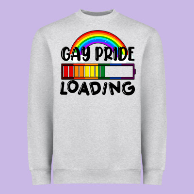 Gay Pride Loading Heavyweight Sweatshirt Designed By Fadigitalartstudio