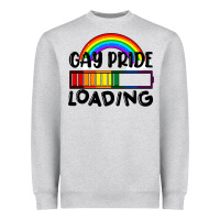 Heather Grey Gay pride loading Heavyweight Sweatshirt - FaDigitalArtStudio