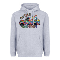 Heather Grey autism avareness Heavyweight Hoodie - SublimationCraftShop
