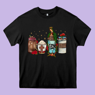 Our Lady Of Guadalupe Coffee Heavy Core Tee Designed By Jahusdesignshop