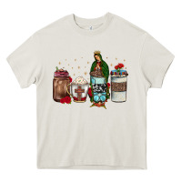 Cream our lady of guadalupe coffee Heavy Core Tee - JahusDesignShop