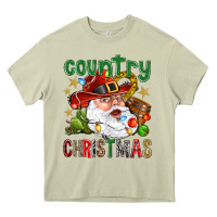 Mossy Country Christmas Heavy Core Tee - NancyCooperArtShop