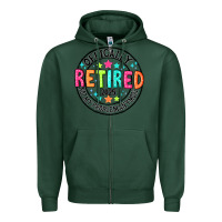 Sports Green Officially Retired 2025 not my problem anymore Zipper Hoodie - CowhideDigitalArt