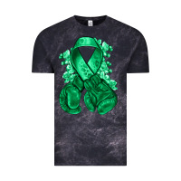 Cloud Black Emerald green ribbon Liver Cancer boxing gloves Vintage Tee - NancyCooperArtShop