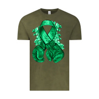 Vintage Olive Emerald green ribbon Liver Cancer boxing gloves Vintage Tee - NancyCooperArtShop
