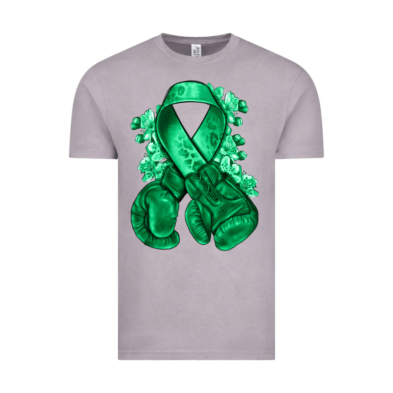 Emerald Green Ribbon Liver Cancer Boxing Gloves Vintage Tee by NancyCooperArtShop | Teevron