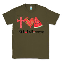 Army Green Faith Love Watermelon Classic Tee - Bettercallsaul