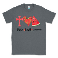 Charcoal Heather Faith Love Watermelon Classic Tee - Bettercallsaul