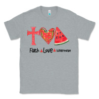 Heather Grey Faith Love Watermelon Classic Tee - Bettercallsaul