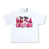 White Pink 'tis the season Christmas Urban Heavy Tee - texasbilliewilder