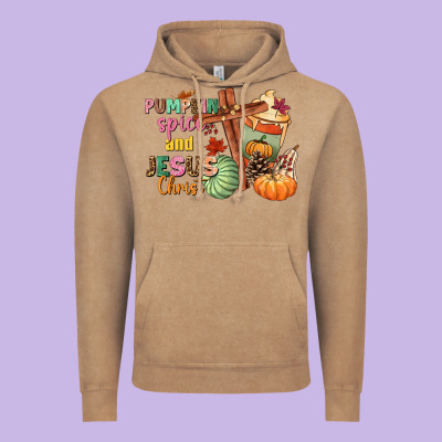 Pumpkin Spice And Jesus Christ Vintage Hoodie Designed By Nancycooperartshop
